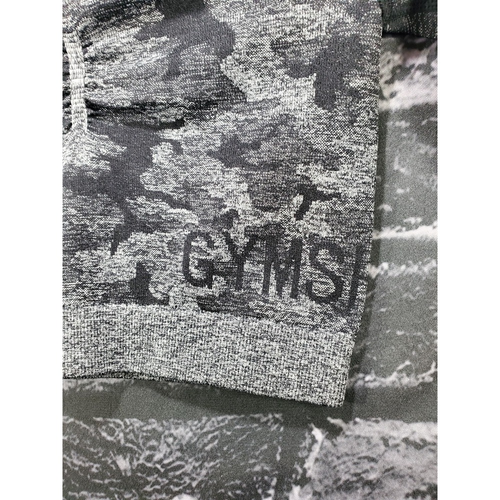 Gymshark Top Womens XS Black‎ Gray Camo Adapt Seamless Cropped Thumb Holes Logo - Picture 5 of 15